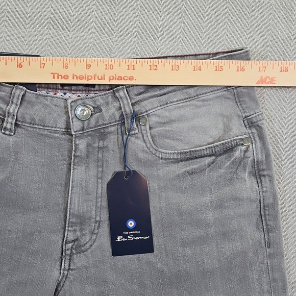 Ben Sherman Men's Straight Fit Denim Jeans Size 31x34 Pants Lunar BS11DB222 - Picture 10 of 16